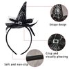 Halloween Witch Hat Headband Cute Spider web Hair Hoop for Women Girls Cosplay Makeup Costume Decoration Party Supplies Halloween Hair Accessories (Glitter Silver)