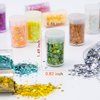 Chunky and Fine Glitter Mix, Estanoite 45 Holographic Chunky Sequins & Fine Powder Mix, Iridescent Glitter Flakes, Cosmetic Makeup Glitter for Face Body Eye Nail Art, Loose Glitter for Resin Epoxy