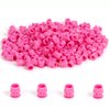 OFEYLE Tattoo Ink Cups 200PCS Doll Tattoo Ink Caps Disposable Plastic Ink Caps for Tattooing Permanent Makeup with Base Tattoo Pigment Caps Tattoo Ink Holder Tattoo Supplies (Rose Red)