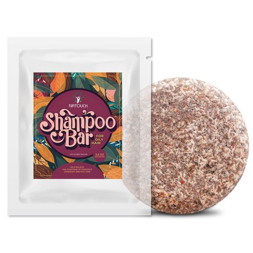 Natouch Natural Shampoo Bar for Oil Hair, Solid Dandruff Bar Shampoo, Hair Soap Bar with Cocoa butter, tea tree oil, jojoba oil and rosemary oil, Oil Control Travel Shampoo Bar