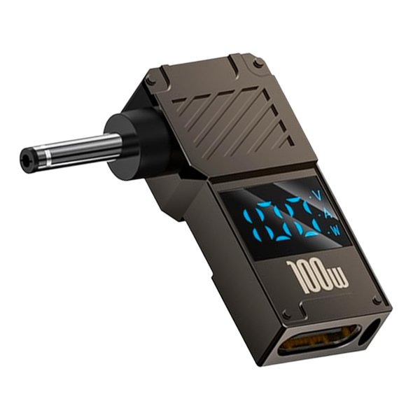 Poyiccot USB Type C to DC 3.0x1.1mm Adapter, USB C to DC Power Adapter,100W PD, 20V 5A, LED Digital Dispaly USB C to Laptop Charger Converter,1-Pack