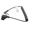 KOCACKOO D-Tap(P-Tap) to DC 5.5 * 2.5mm Locking Right Angle Male Coiled Power Cable for Double-Sided NP-F Dummy Battery and Video Devices PIX-E7 PIX-E5 7 Atomos/Ikan/Sony/DJI Monitor.