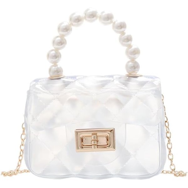 BEABLINGER Little Girls Cute Mini Crossbody Kids Purse Shoulder Bag Handbag For Toodler Girl Birthday Gift Dress Up Pretend Play Toy Coin Pouch Holiday Gift Party Gift Christmas Gift (4.Clear)