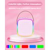 Texpot Karaoke Machine with 2 Wireless Microphones, Kids Toys Portable Bluetooth Speaker for Kids Adults Toddler, Christmas Girls Toys for 4 5 6 7 8 9 10 12 Year Old Birthday Gift Ideas (Pink)
