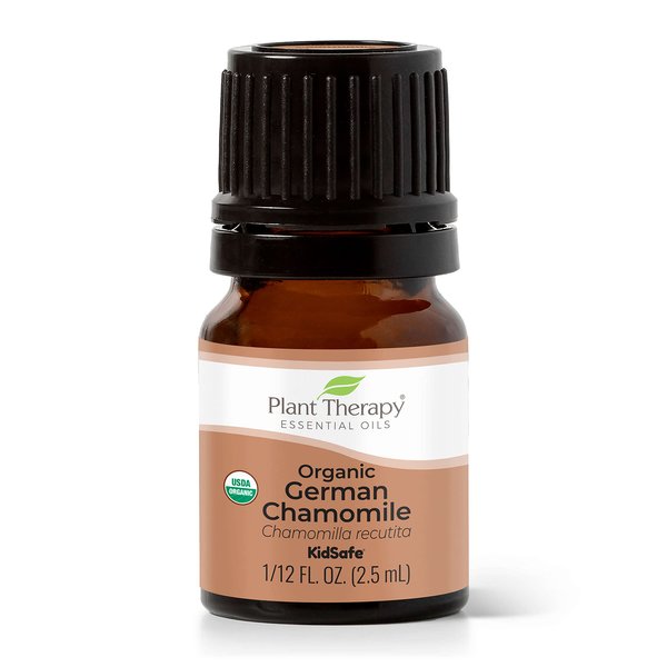 Plant Therapy Organic German Chamomile Essential Oil 2.5 mL (1/12 oz) 100% Pure, Undiluted, Therapeutic Grade