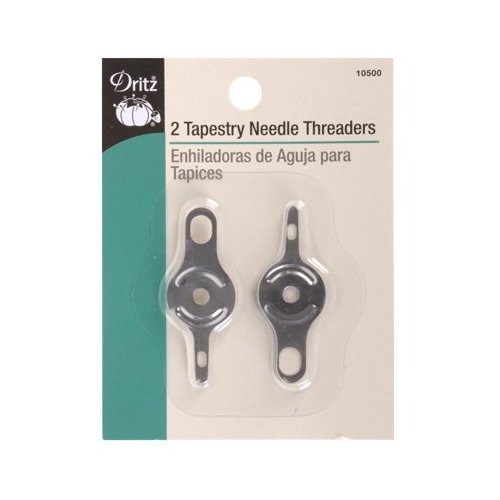 Dritz 10500 Tapestry Needle Threaders (2-Count) Silver