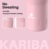 SANTECO Travel Coffee Mug 12 oz, Insulated Coffee Cups with Flip Lid, Stainless Steel Coffee Mugs Spill Proof, Double Wall Vacuum Tumblers, Reusable To Go Mug for Hot/Ice Coffee Tea - Pink