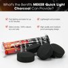 MEKER Quick Light Charcoal Briquettes, Charcoal Disk Lights, 33 mm Nature Coal Disks, Instant Fire Coal Tablet, Charcoal Burner (100Pcs)