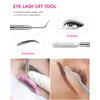 Eye Lash Lift Kit, MORGLES 50pcs Lash Lift Rods Silicone Eyelash Pads, 1pcs Eyelash Separator Tool, 60pcs Eye Pads Lash Extensions, Curved Lash Tweezer for Eyelash Extensions, 50pcs Micro Cotton Swabs