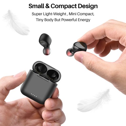 TOZO T6 (Classic Edition) True Wireless Earbuds Bluetooth 5.3 Headphones Touch Control with Wireless Charging Case IPX8 Waterproof Stereo Earphones in-Ear Built-in Mic Headset Premium Deep Bass Black