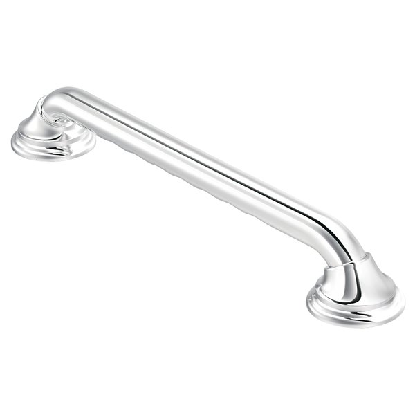 Moen Chrome Bathroom Safety Ultima 18-Inch Designer Shower Grab Bar with Curl Grip for Handicapped or Elderly, R8718D3GCH