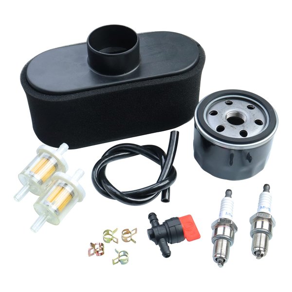 49065-7007 Lawn Mower Tune Up Kit Compatible with Kawasaki FR691V FR651V FR730V FS481V FS541V FS600V FS730V Engine,Replace 49065-0721 Oil Filter 11013-7047 Air Filter