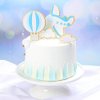 LUOZZY 20 Pcs Hot Air Balloon Airplane Balls Stars Cloud Cake Toppers for Birthday Sky Theme Party Decorations Supplies