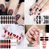 TailaiMei 14 Sheets Halloween Nail Wraps Stickers Nail Polish Strips Self-Adhesive Full Wraps with 2 pcs Nail Files for DIY Nail Art Decals (Bleeding Style)