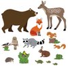 Woodland Animal Wall Decals, Eco-Friendly Peel and Stick Removable and Repositionable Fabric Wall Stickers