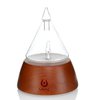 UONE Essential Oil Diffuser for Aroma Nebulizing, Waterless Aromatherapy Nebulizer - with Touch Button, Timer and 7 Color Changing LED lights, No Heat, No Water, No Plastic - Handmade Wood and Glass