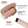 Oulac Waterproof Brown Eyebrow Powder Kit with Brow Brush 2 in1 Long Lasting Instant Eyebrow Pomade & Powder Natural Makeup for Sparse Brows 3.2 g/0.11 oz (Ginger）