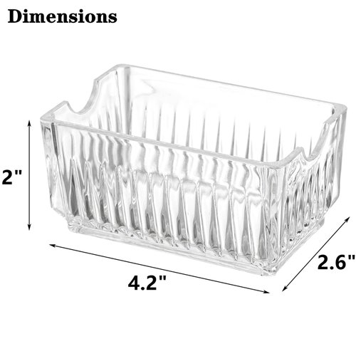 DEAYOU 6-Pack Sugar Packet Holder, Acrylic Sugar Bag Holder for Coffee Bar, Cabinet, Sweetener