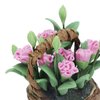 Miniature Dollhouse Plant Flowers, Miniature Flower Dollhouse Decoration, Dollhouse Flower Basket Model 1:12 Scale for Mini Gardens Corridors