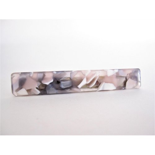 Generic 2 1/2 inch gray multi-color marbled alligator hair clip barrette