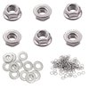 M8 x 1.25mm Serrated Flange Hex Lock Nuts, Hincell 75pcs 304 Stainless Steel Serrated Metric Hex Flange LockNuts,Bright Finish Hex Lock Nut