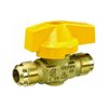 Homewerks VGV1LHT2B Premium Gas Ball Valve Flare Inlet/Outlet, Brass, 3/8-Inch