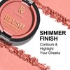FV Long Lasting Powder Blush, Lightweight Smooth & Blendable Blush for Cheeks, High Buildable Color Blush Powder, Transfer-Resistant Shimmer Finish Cheek Makeup (03 Rose Shimmer, 0.17 OZ)