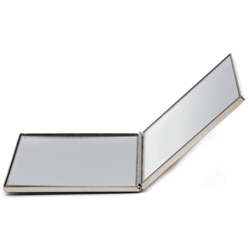 Anime Pink Hair Folding Compact Pocket Makeup Mirror Double Sided (5x magnification + 1x magnification)