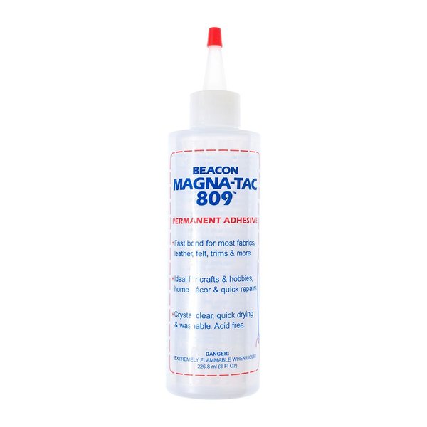 BEACON Magna-Tac 809 Permanent Adhesive - Trusted Fabric Glue for Fashion Design and Quick Clothing Repairs, 8-Ounce
