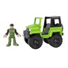 Fisher-Price Imaginext Beach Buggy, Push-Along Vehicle and Character Figure Set for Preschool Kids Ages 3-8 Years