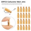 40PCS Carburetor Main Jet Slow Pilot Jet Kit, Include 30pcs Main Jets and 10pcs Slow Pilot Jet for PWK Keihin OKO CVK Crab,Replace #SCL-2018090002-ZH-T-01/02 SCL-2018090001/03-ZH-T-01
