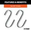 CURT 80010 48-Inch Trailer Safety Chain with 3/8-In S-Hooks, 2,000 lbs Break Strength