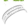 Healifty Eyebrow Embroidery Ruler Plastic Curved Makeup Brow Ruler Tattoo Measure Tools for Lady
