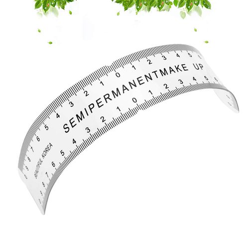 Healifty Eyebrow Embroidery Ruler Plastic Curved Makeup Brow Ruler Tattoo Measure Tools for Lady