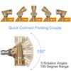 STYDDI Pivoting Coupler Kit for Pressure Washer, Pressure Washer Tips and Quick Connect Pivot Adapter Coupler with 5 Rotation Angles, Soap and Rinse Jet Stream Tips, 1/4 inch, 2.5 GPM, 4500 PSI