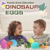 ZOHANINDL 5.12" Dinosaur Egg Toy 4Pack, Exquisitely Carved Dinosaur Figures, Dinosaur Collectibles, Easter Eggs, Suitable for Boys and Girls and Dinosaur Party Supplies