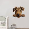 Welsh Terrier Wall Decals Dog Mom Gift Wall Sticker Vinyl Mural Decals Reusable Home Decals for Classroom Bike Backdrop Wall Art Holiday Decorations 18in