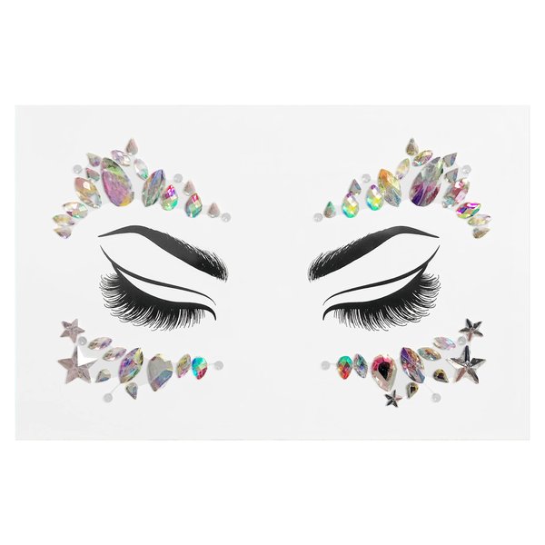 wet n wild Fantasy Makers Gem Face Mask, Face Crystals, Face Jewels, Face Gems, Face Gems, Rhinestone For Party, Fave, Festival, Dress Up, Temporary Tattoo Stickers, Cosmic Queen
