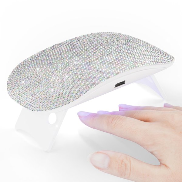 gelpal Cordless& Mini Diamond Nail Lamp, Portable LED UV Light for Gel Nails, Innovative Flash Nail Curing Dryer, Nail Polish Machine for Salon & Home, Gift for Women Girls