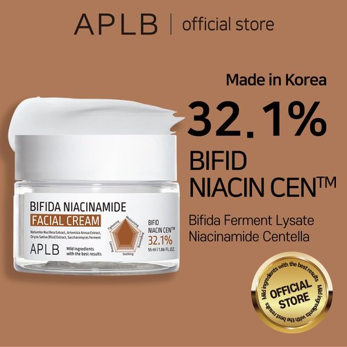 APLB Bifida Niacinamide Facial Cream | BIFID NIACIN CEN™ 32.1% 1.86 FL.OZ/Korean Skincare, Antioxidant, Elasticity care, Sensitive skin, Wrinkle care, Revitalize for gentle and improve skin texture
