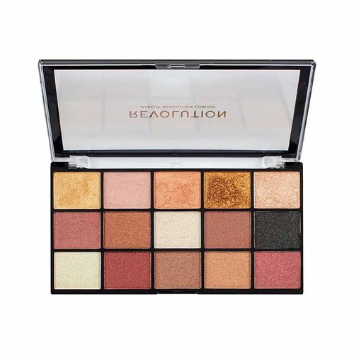 Makeup Revolution Reloaded Palette, Makeup Eyeshadow Palette, Includes 15 Shades, Lasts All Day Long, Vegan & Cruelty Free, Affection, 16.5g