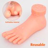 Practice Fake Foot Model 1 Pair Flexible Soft Silicone Prosthetic Manicure Tool for Nail Tips Art Training