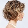 YADIRF Women Short Wavy Curly Wigs Blonde Bob Synthetic Wig For Halloween Cosplay Daily Party