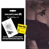 INKARTLINK Temporary Tattoos, Semi Permanent Tattoo Adult Art Design Waterproof Temp Tattoo Party Favors Tattoo Stickers Realistic Look, No Adhesive, Lasts 1-2 Weeks Black (Butterfly And Flower)