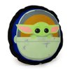 Buckle-Down Dog Toy, Star Wars, Ballistic Squeaker The Mandalorian Child Chibi Carriage Pod Pose Blue 8" x 8"