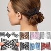 CCbeauty 6 Pcs Magic Hair Comb Elastic Beaded Hair Clips Women Decorative Accessories,Bride Double Slides Stretching Hairpins Combs for Ladies Girls Popular Hairstyles