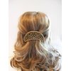 Generic Faux wooden arc hair clamp clip barrette