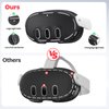 Silicone Cover Compatible with Meta/Oculus Quest 3 Accessories, VR Silicone Face Cover, VR Shell Cover,Touch Controller Grip Case,Camera Lens Protector Set (Black)