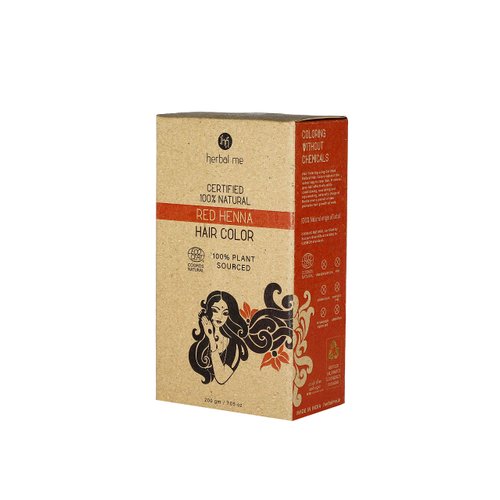 Hm Herbal Me 100% Pure & Natural Certified Red Henna Hair Colour | Organic Mehndi Powder For Hair Color | Mehndi Powder For Men & Women, 200G