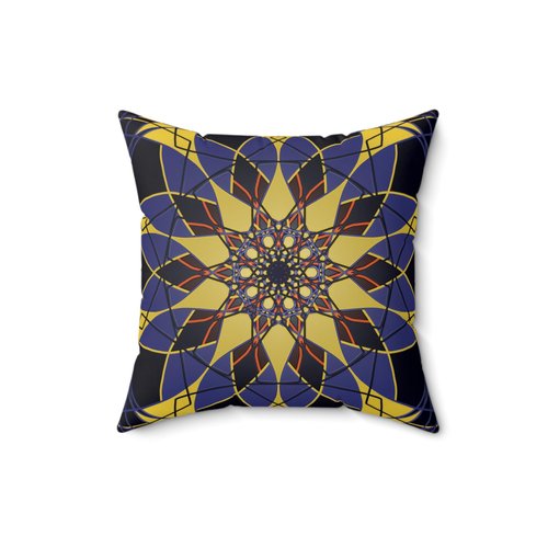 Mandala Pattern Decorative Pillow Eco-Friendly Accent Colorful Throw Pillow Bohemian Decor '10.Rare.Journey' Art Mitzisniftis